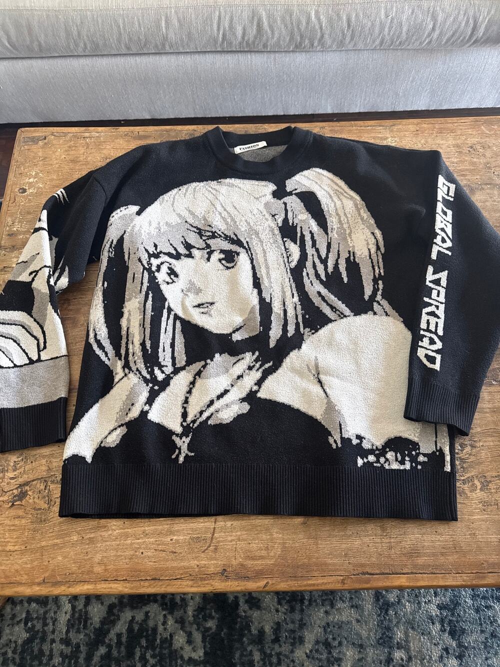 Anime Death Note  black sweater M/L